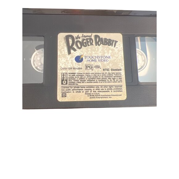 Vintage 80s Who Framed Roger Rabbit VHS Tape Original Sleeve Paperwork Estate - Picture 3 of 4